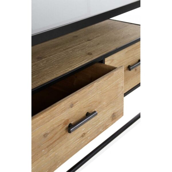 Mueble TV abeto y hierro