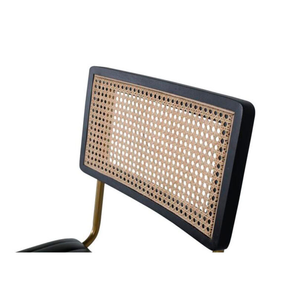 Silla piel verde y rejilla