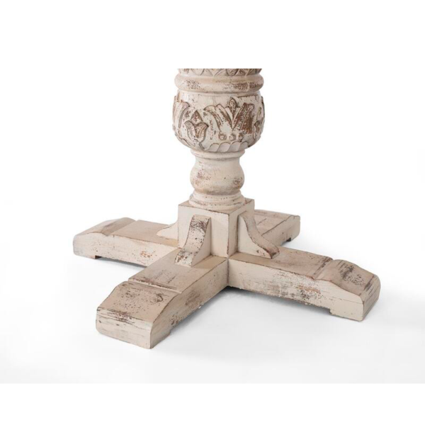 Mesa redonda pie tallado