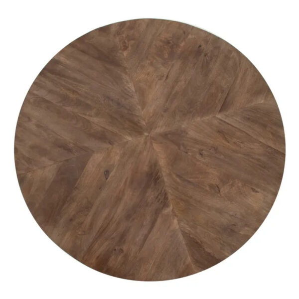 Mesa redonda natural-negro 120