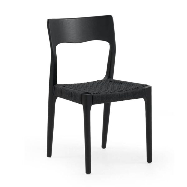 Silla negra madera de fresno