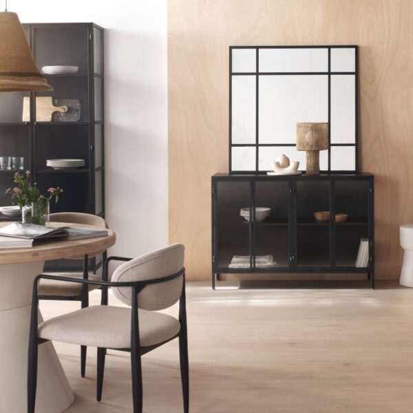 Vitrina metal y cristal 160