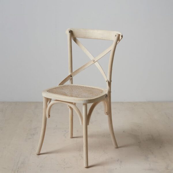 Silla aspa blanco rozado