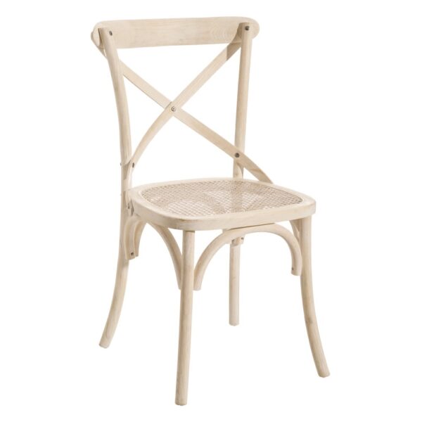 Silla aspa blanco rozado